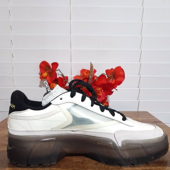 SOLD🟣🟣🟣🟣🟣🟣🟣🟣Platform Cardi B Reebok White Black Sneakers Sz 8  Women's - Picture 11 of 11